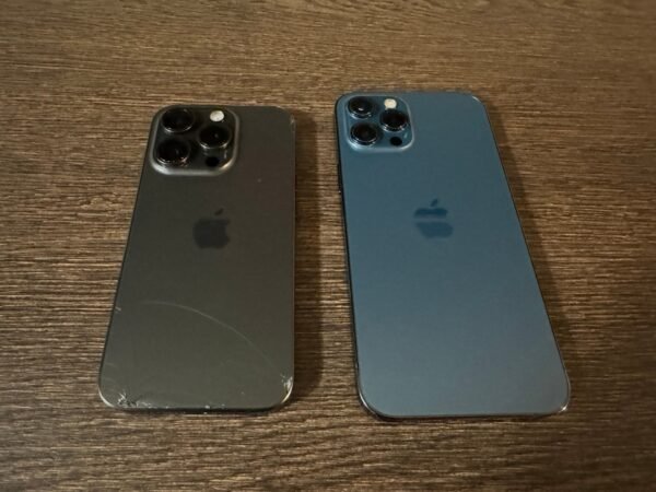 Parts Only: (Lot of 2) Sim Lock Apple iPhone 15 Pro & Apple iPhone 12 Pro Max 9F98