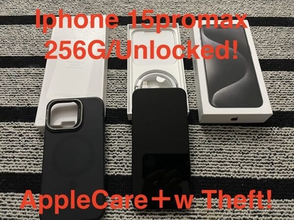 Apple iphone 15 promax / unlocked Apple care+ with the theft till Dec 2025! 7Z21